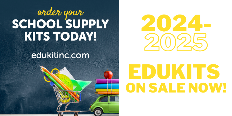 2024-2025 edukits on sale now. Order your school supply kits today edukitinc dot com