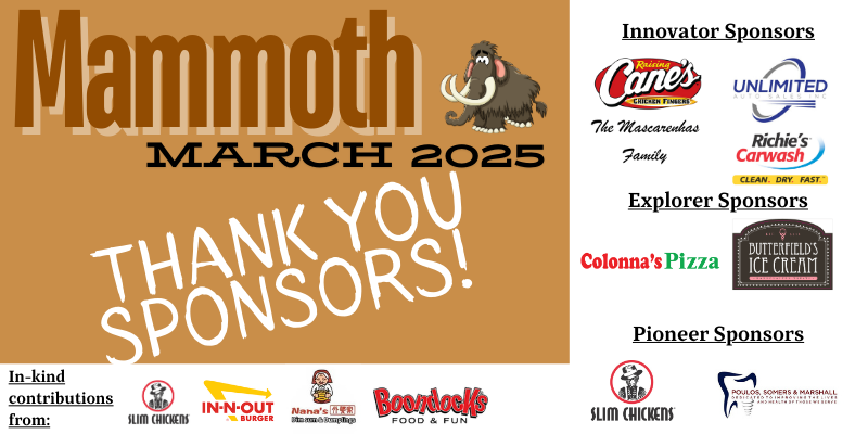Image of Mammoth March sponsors